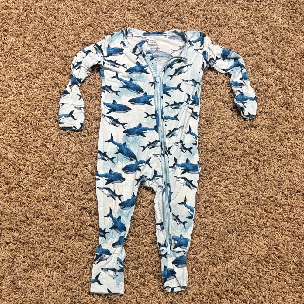 Posh Peanut Blue Shark Kids Pajamas
